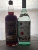 Gosling`s Black Seal Rum Bermuda 100cl 40% vol 1 bt Bacardi Superior 100cl 40% vol 1 bt Above 2 bts