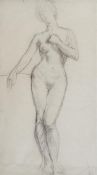 DDS. Henry Lamb (1883-1960), Female nude, Conte crayon , 59.7 x 33.6 cm (23 1/2 x 13 1/4 in).
