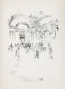 James Abbott McNeill Whistler (1834-1903), The Long Gallery, Louvre, Lithograph, 1894, Published