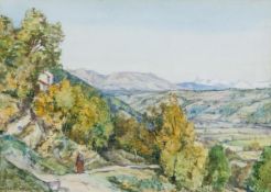 Sir Herbert Pelham Hughes-Stanton (1870-1937), Lagnes, Provence, Watercolour and pencil, Signed