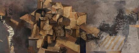 * DDS. Anthony Whishaw (b.1930), Townscape, Oil on canvas, 121 x 300 cm (47 3/4 x 117 3/4 in)