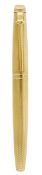 Caran d`Ache, Collection Privee, a limited edition gold plated fountain pen, no. 1701/2000, the