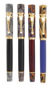 Visconti, Ragtime, Le Stagioni, a set of four limited edition fountain pens, no.30/300, released