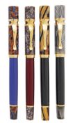 Visconti, Ragtime, Le Stagioni, a set of four limited edition fountain pens, no.150/300, released