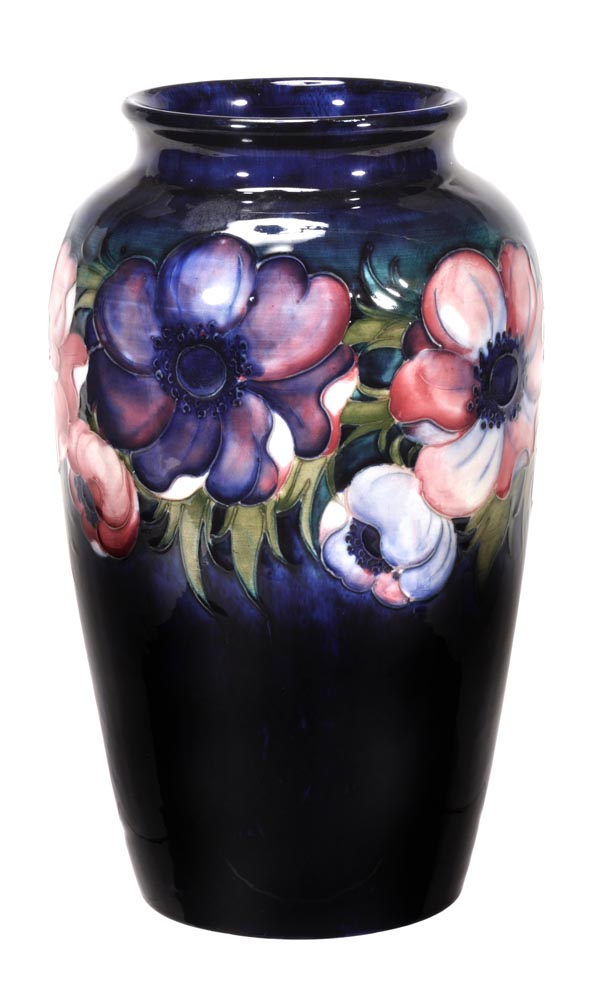 A Moorcroft ‘Anenome’ vase, 32.5cm high, script and impressed marks