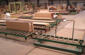 Approximately 28 runs of assorted gravity roller conveyors each up to 500mm wide with rail mounted