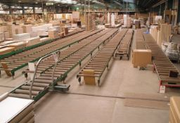 Approximately 20 runs of various gravity roller conveyors, each up to approx. 500mm wide and 13m