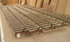 Approximately 15 runs of various gravity roller conveyors, each up to 500mm wide and approx. 9m long