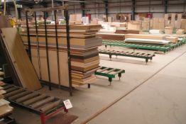 Eleven runs of various gravity roller conveyors, each up to approx. 500mm wide and 13m long (