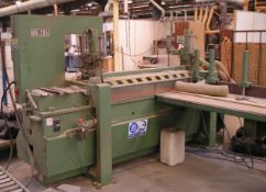 Holzma beam saw, Type: PS-A 1500 with air table and extractor Serial Number: 80066 - not in use (