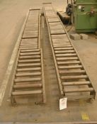 Fifteen runs of various gravity roller conveyors, each up to 500m wide and approx. 5m long (Please