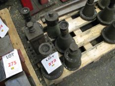 Six various adjustable machine stantions