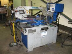 Promach WE350DSA metal horizontal band saw, Serial No. 07122266 with roller in feed table and