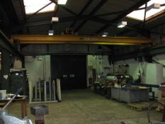 Kone Ltd 5t double gantry lifting crane, span approx 30ft (A Work Method Statement and Risk Assess..