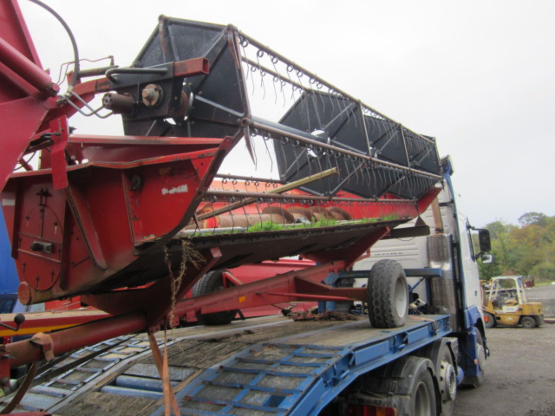 Massey Ferguson 36RS combine harvester with 16ft header and header trailer Registration No. J815 - Image 12 of 13