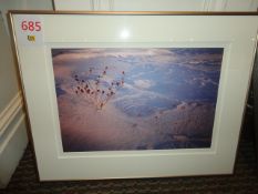 Framed photograph of snow scene 660 x 530mm