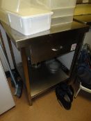 Stainless Steel worktop with drawer and a stainless steel hot cupboard (Please note that this lot
