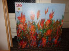 Canvas painting of flowers 480 x 480mm