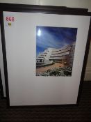 Four framed photographs of Canadian buildings all 840 x 710mm