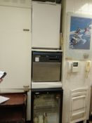 Beko domestic refrigerator, Whirlpool K20 glass washer and an Osbourne bottle refrigerator (Please