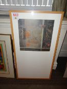 Framed modernist print 530 x 980mm