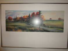 Two Framed prints of autumn scenes both 1250 x 810mm