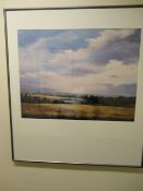 Two framed 'landscape scene' prints 1000 x 1200mm