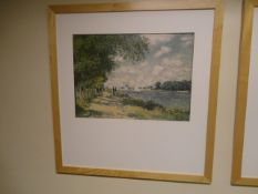 Four framed prints, all 360 x9650mm (The photographs of this lot show some items NOT included in the