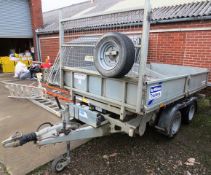 IFOR Williams TT105G twin axle plant trailer with tipping capability, serial no: