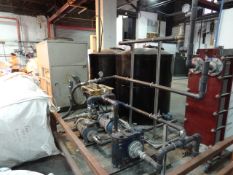 Water Chilling Plant comprising Klimat Chiller, two Circulating Pumps, and Swep GX 42P. Plate Heat