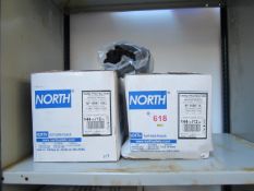 Two boxes North Palm coated gloves.  144 pairs/120 per box