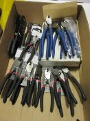 Approximately thirty pairs assorted cable cutters and snips