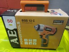 AEG BSS 12 C lithium-ion driver set, 12v, 113nm with two batteries and charger