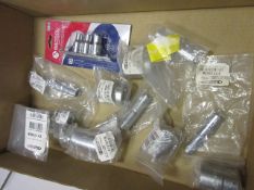 Assorted drive 'Britool' sockets - fourteen pieces