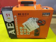 AEG BSS 12 C 2 lithium-ion driver 12v, with two batteries and charger
