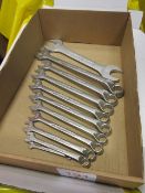 Eleven Gedore combination wrenches ¼"AF to 1½ AF
