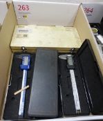 Four assorted digital calipers and cases (located at The Sidings, Station Approach Road, Heathfield,