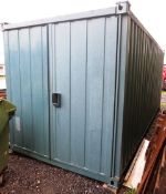 20ft export type storage container, locking double loading door (located at Unit 10, Butlands