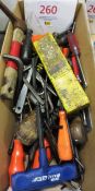 Assorted hand tools (located at The Sidings, Station Approach Road, Heathfield, near Newton Abbot,