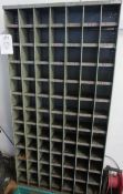 Multi compartment open front cabinet (located at The Sidings, Station Approach Road, Heathfield,