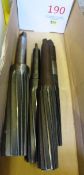 Assorted taper shank HSS reamers (located at The Sidings, Station Approach Road, Heathfield, near