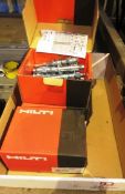 Assorted Hilti wall bolts in four boxes (located at Unit 10, Butlands Industrial Estate, Ipplepen,