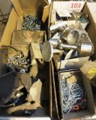 Two boxes of assorted small diameter screws, etc. (located at Unit 10, Butlands Industrial Estate,
