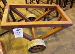 Steel frame wheel product transportation trolley, 800 x 450 x 550mm high (located at Unit 10,