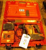 Hilti TE6-A36 battery operated heavy duty hammer drill, with charger and case (located at Unit 10,