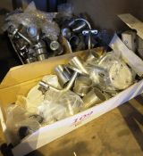 Three boxes of stainless steel racking fittings (located at Unit 10, Butlands Industrial Estate,