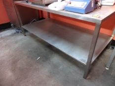 All stainless steel workbench 2000mm x 1000mm x 900mm with under-shelf  (Lift out charge applied