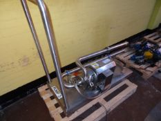 APV pump 1 1/2" x 2" x 7" pump set mounted to stainless steel trolley (Lift out charge applied to