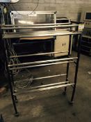 Mobile stainless steel 3 tier shelf unit (Lift out charge applied to this lot £10 (+ VAT))