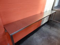 Stainless steel shelf unit 1870mm x 300mm x 1000mm (Lift out charge applied to this lot £10 (+